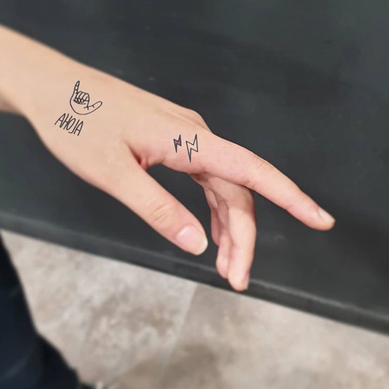 Hình Xăm Dán Tạm Thời Chống Thấm Nước Lâu Trôi Họa Tiết Hoạt Hình Phong Cách Hàn Quốc