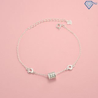 Lắc tay bạc cho nữ hoạ tiết hình trụ LTN0186 Trang Sức TNJ