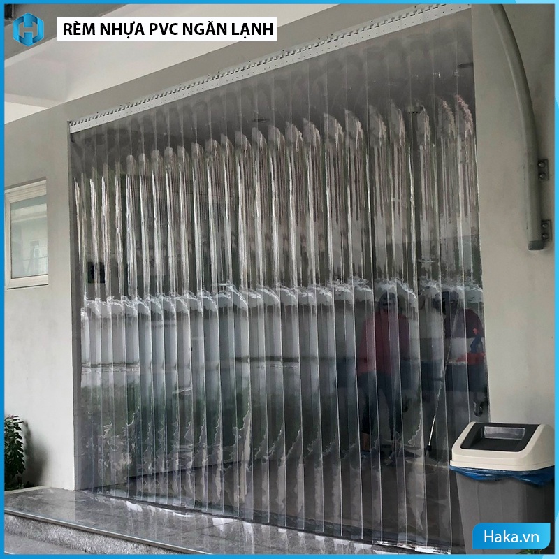 Rèm nhựa ngăn lạnh điều hòa, chất liệu PVC mềm dày 1.5-2.0mm, thương hiệu Haka số 1 về rèm