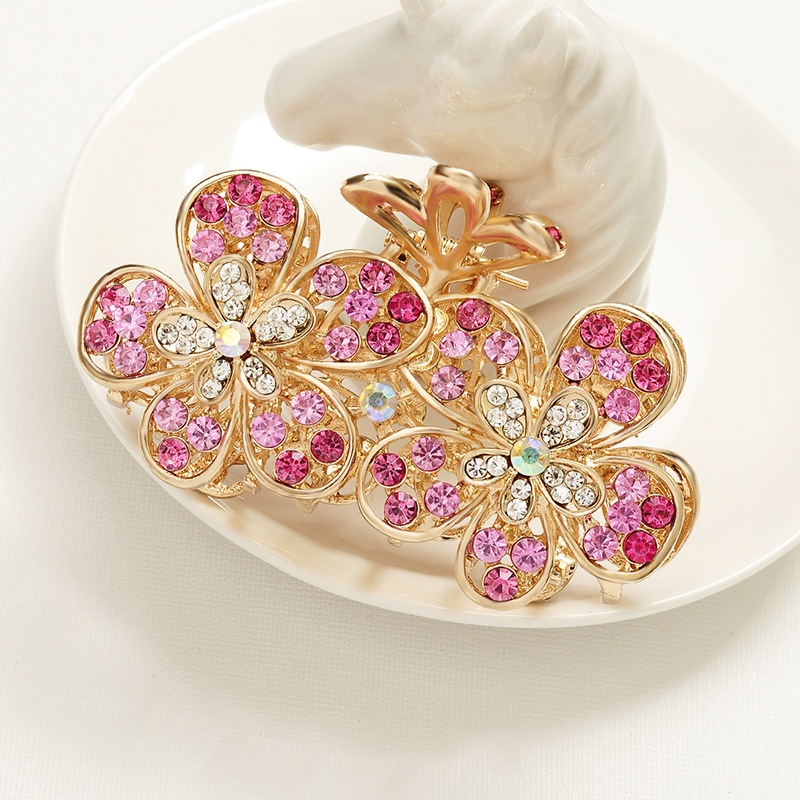 Kẹp Tóc Hình Hoa Đính Đá Phong Cách Thời Trang Hàn Quốc