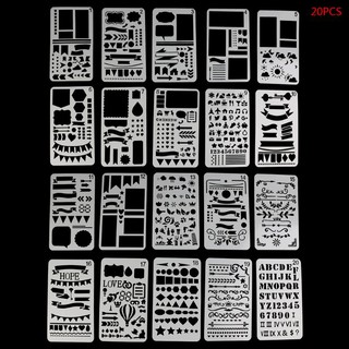 Bullet Journal Stencil Set Plastic Planner DIY Drawing Template Diary Craft