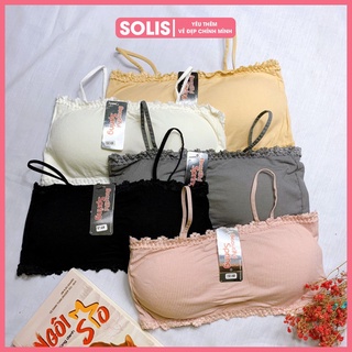 Áo lót bralette ống quây ren cúp ngực có mút hai dây SOLIS MS 1914