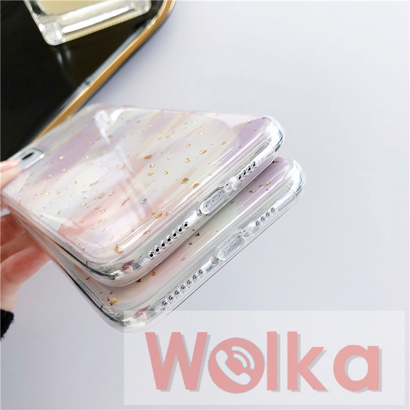 Ốp lưng họa tiết đa sắc phối lá vàng thời trang cho iPhone 7plus 6s 6 7 8 Plus iPhone11 Pro Max X XR XSMax iPhone 12 Pro Max 12Mini | BigBuy360 - bigbuy360.vn