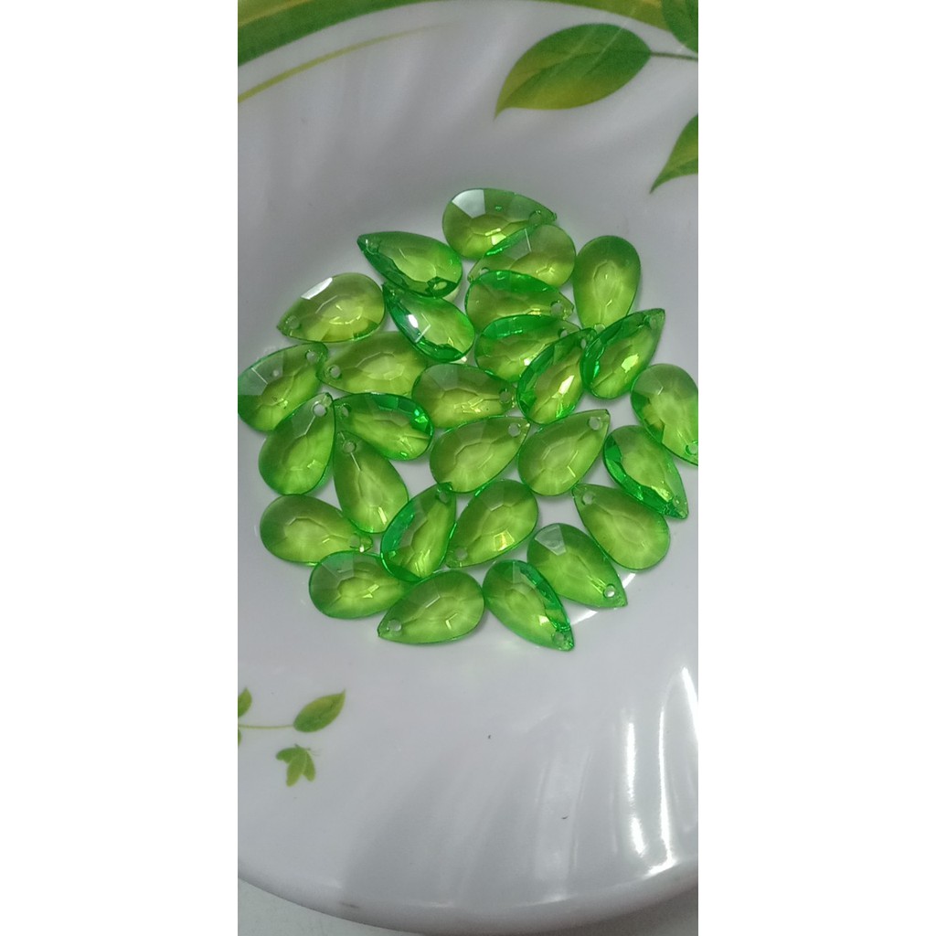 gói 25-50gam hạt nhựa hình giọt nước, hạt dưa size trung 10x18mm
