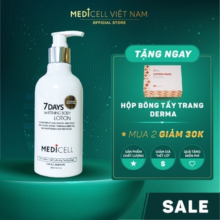Kem dưỡng trắng, nâng tone body 7days Medicell, bảo vệ và nuôi dưỡng da toàn thân từ sâu bên trong - Chai 250ml