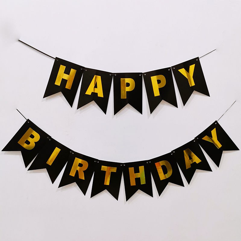 Set cờ treo trang trí tiệc sinh nhật hình chữ Happy Birthday