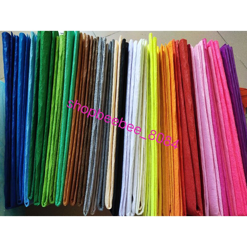 Vải dạ màu ( vải nỉ cứng)khổ 45*45 cm( giá sỉ)kèm bảng màu ảnh cuối cùng