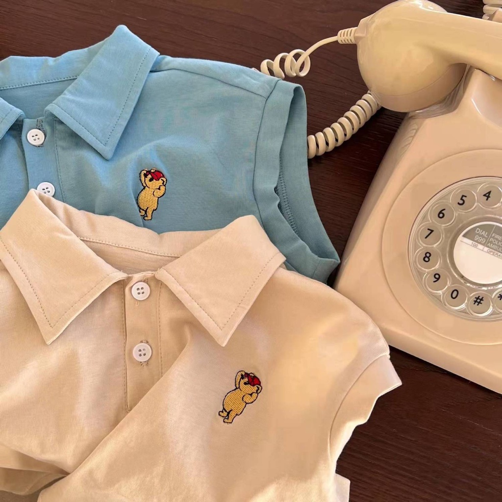 Bộ Đồ Thể Thao Áo Thun Tay Ngắn Phối Quần Short Kiểu Hàn Quốc Thời Trang Mùa Hè Cho Bé Trai