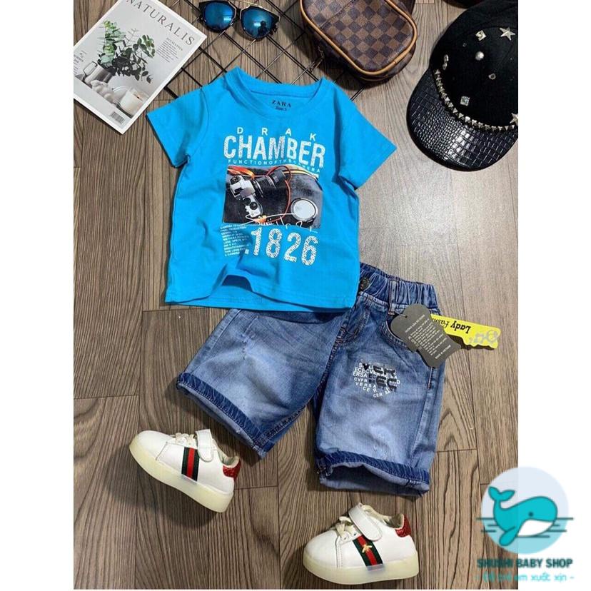 [FreeShip] [Ảnh thật] Set Quần Jeans Áo Thun Bé Trai Mềm Mại Thoải Mai Sang Xịn