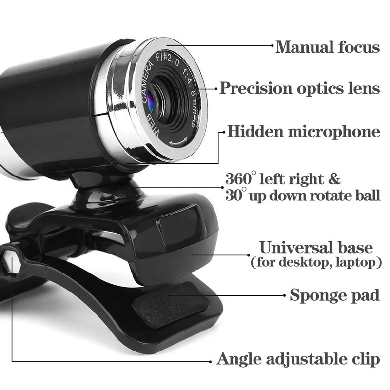 Webcam HD tích hợp micro cho PC Laptop | BigBuy360 - bigbuy360.vn