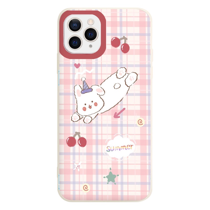 Ốp silicon iphone thỏ nhảy Summer bảo vệ camera cho iPhone 13 12 11 Pro Max 7/7Plus/8/8Plus/X/Xs/Xs Max/11/11pro