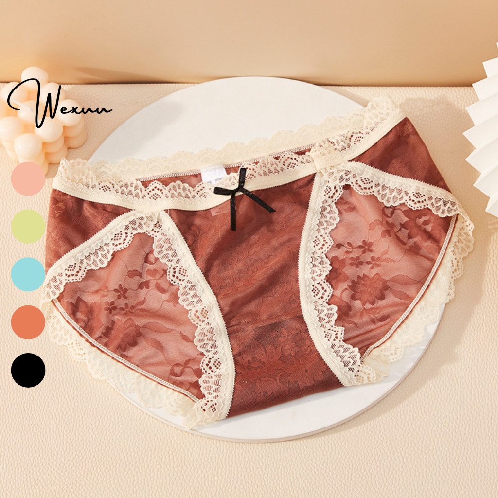 Quần lót sexy ren gấm cao cấp thêu hoa chìm gợi cảm - Wexuu Design QC49
