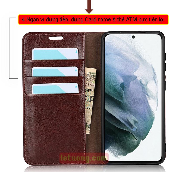 Bao da Samsung A52, A52 5G, A72, A72, 5G LT Wallet Handmade da bò | BigBuy360 - bigbuy360.vn