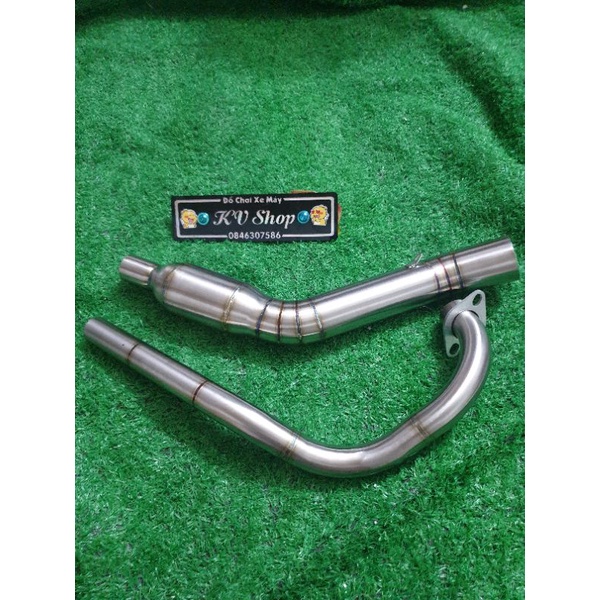 Pô Akrapovic R1 kèm cổ bầu tổ ong 2 khúc inox 304