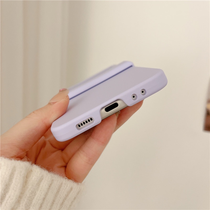 Ốp Điện Thoại Màu Macaron Mặt Nhám Chống Sốc Cho Samsung Galaxy Z Flip 4 Z Flip 3 Zflip 3 Z Flip 4 Flip 3