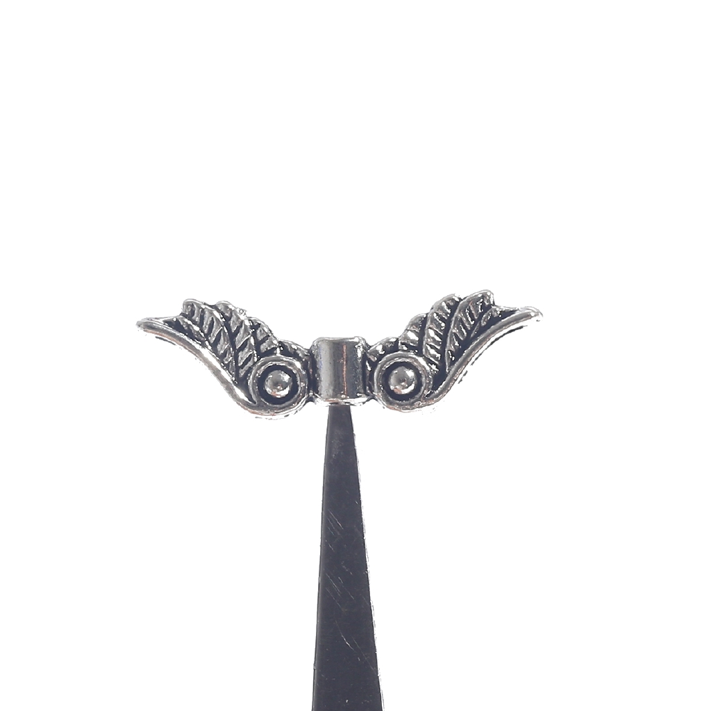 Set 20 mặt dây chuyền mạ bạc hình đôi cánh thiên thần nhiều kích thước kiểu cổ điển dùng làm trang sức diy