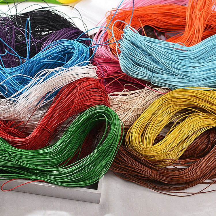 1mm dây sáp bóng Hàn Quốc,dây cói cotton, dây xâu vòng,phụ liệu trang trí handmade