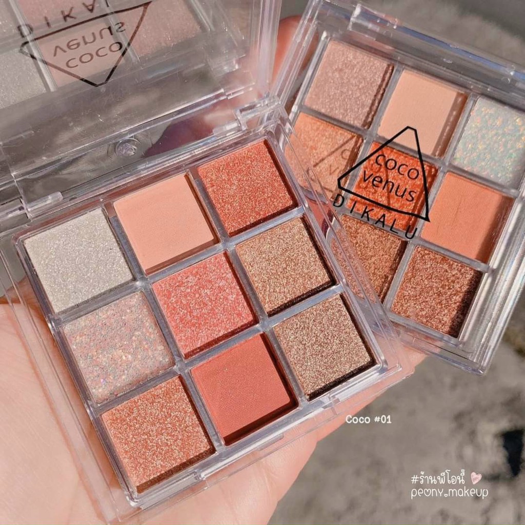 Bảng Phấn Mắt Dikalu Coco Venus 9 Màu, Bộ Phấn Mắt Nhũ Lấp Lánh, Hiệu Ứng Lâu Trôi | BigBuy360 - bigbuy360.vn