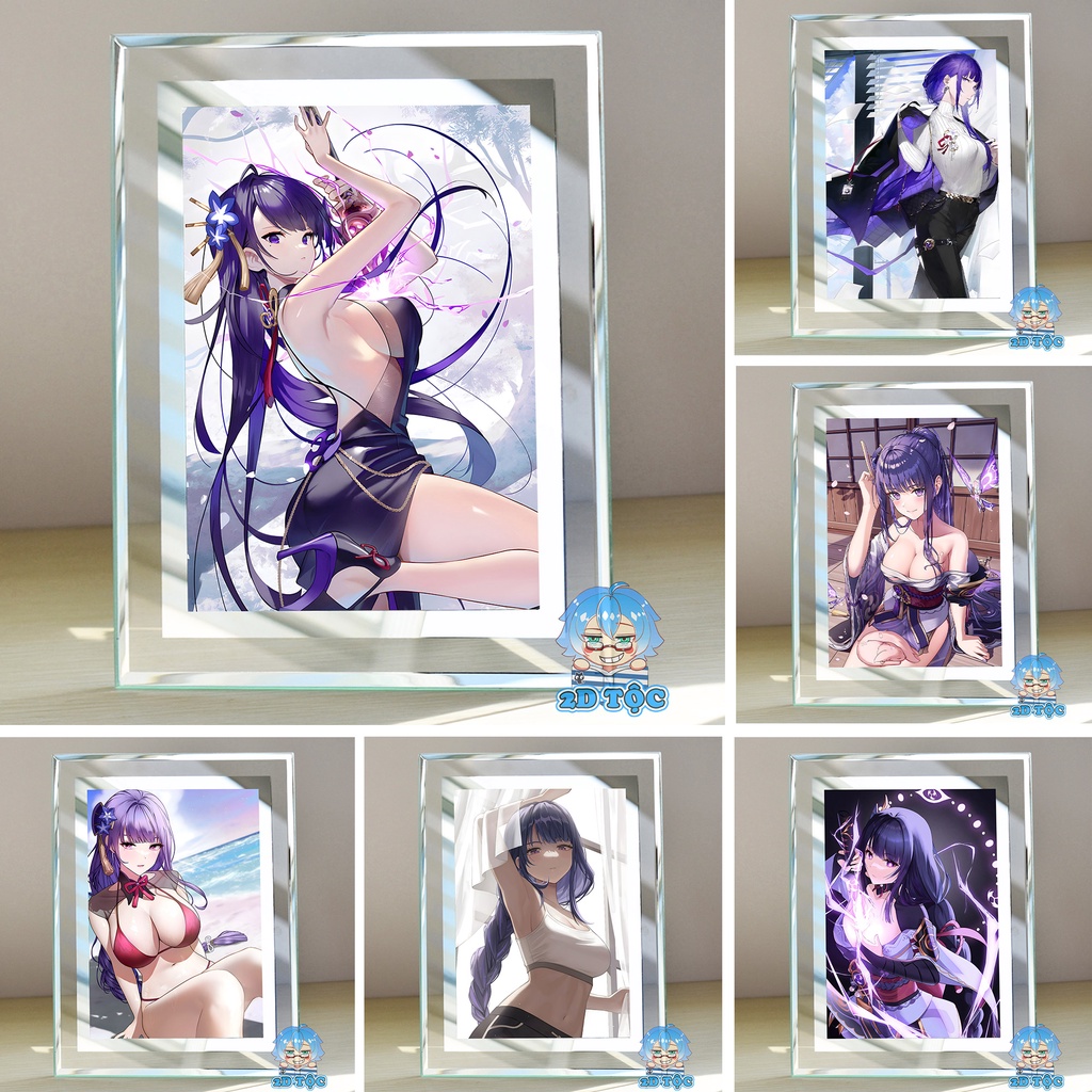 Khung ảnh kính Raiden Shogun (7) Game Genshin Impact  by 2D Tộc Shop