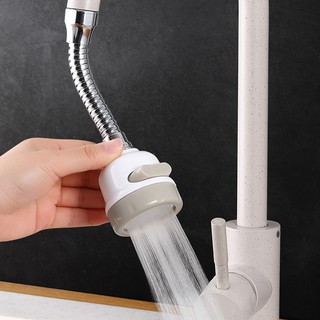 Bộ Đầu Vòi Tăng Áp Dài Xoay 360 Độ Đầu Nối Vòi Rửa Bát Chất Liệu Inox Cao Cấp 3 Chế Độ Phun Tặng Kèm Ren Chuyển Đổi