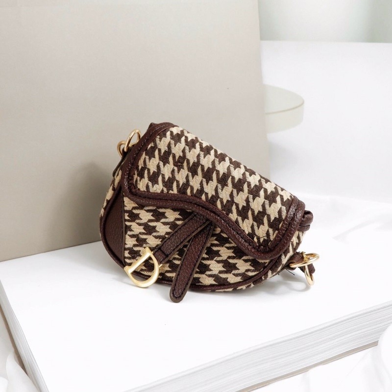 Túi yên ngựa dạ ziczac bản dây to size 17