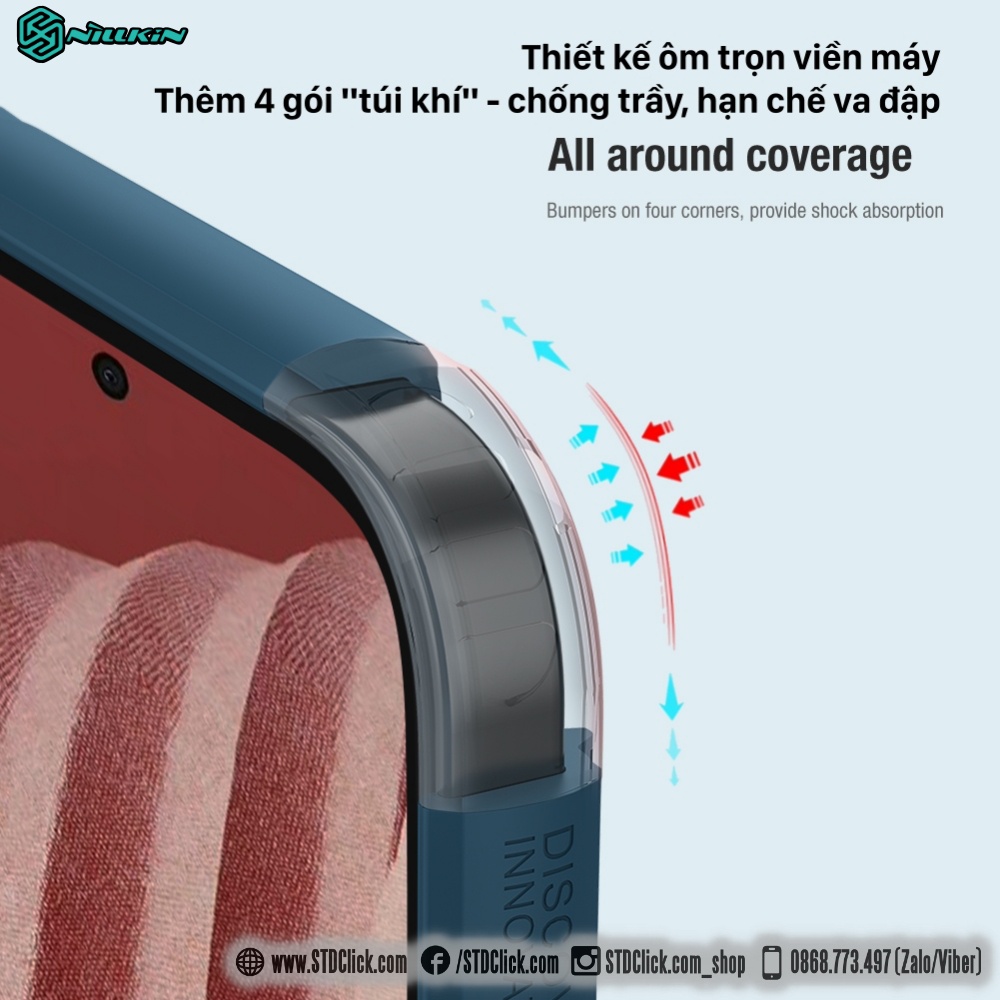 ỐP LƯNG SAMSUNG GALAXY A73 5G NILLKIN NHỰA CỨNG VIỀN DẺO CHÍNH HÃNG