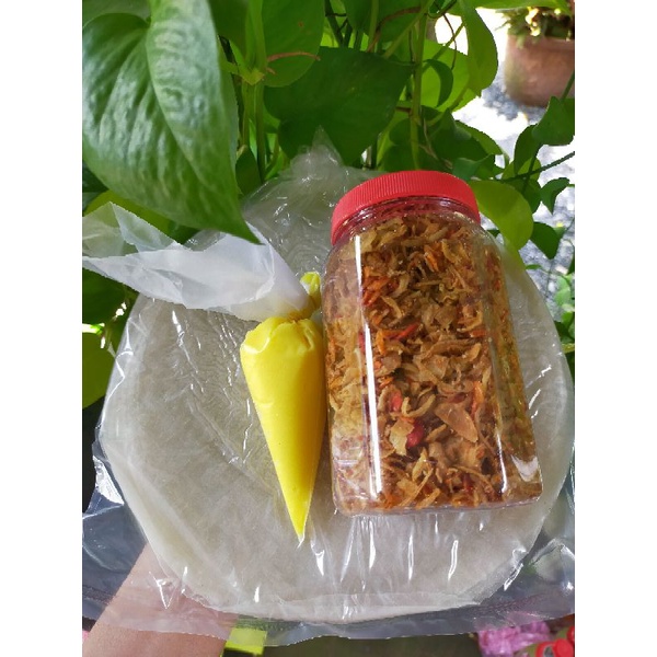 COMBO BÁNH TRÁNG PHƠI SƯƠNG MỀM DẺO + 200G MUỐI TÉP HÀNH SIÊU NGON