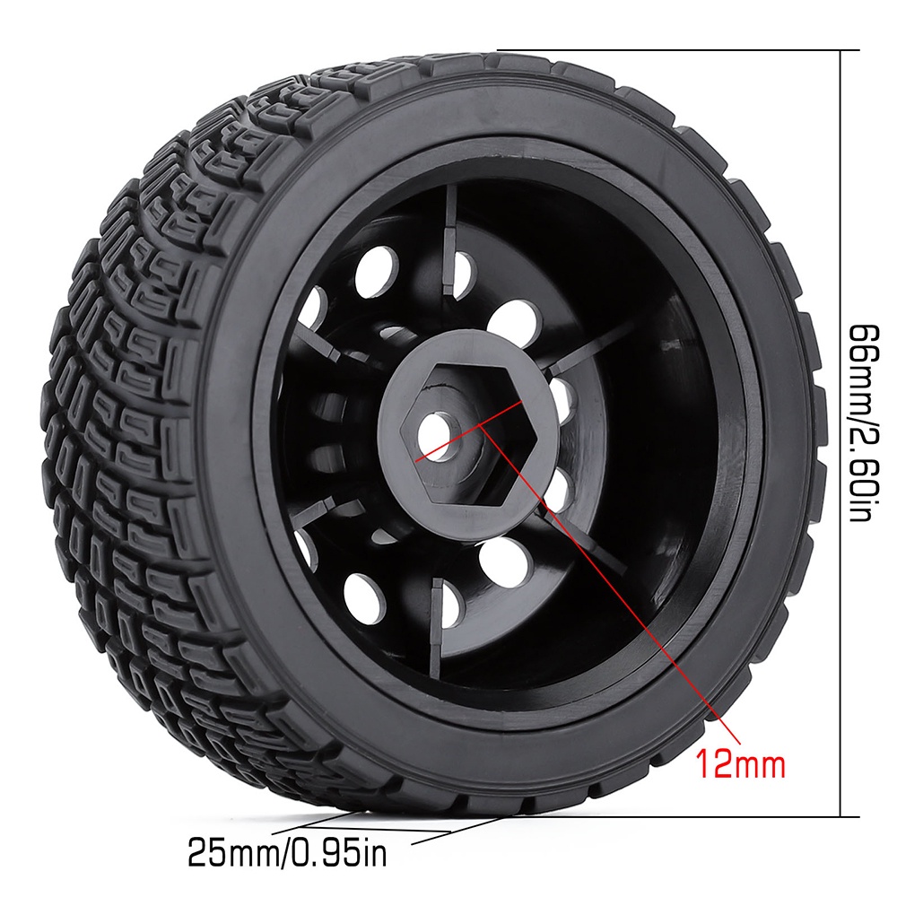 WLTOYS Bánh Xe Cao Su Tỉ Lệ 1/14 Cho Xe Điều Khiển Từ Xa 1/10 144001 Bộ Bánh Xe Đồ Chơi Austar 1/10 12mm Tỷ Lệ 1/10