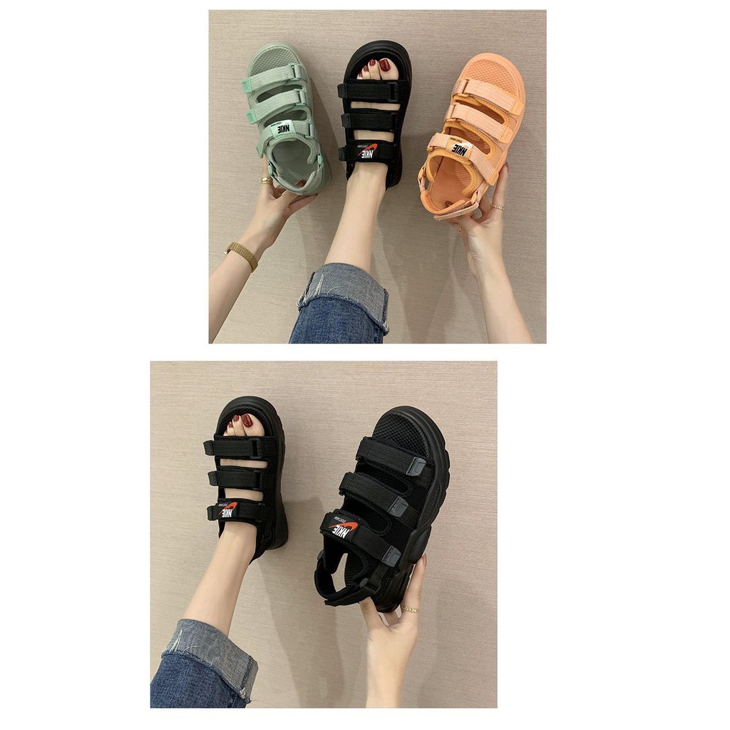 (A016) Sandal nữ 3 quai ngang phong cách Hàn Quốc CAO CẤP NKIE (hàng loại 1) !