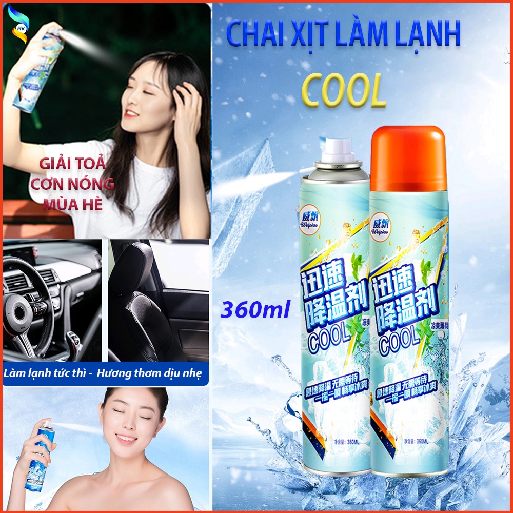 [Chai 360ml] Bình Xịt Làm Lạnh Nhanh Have Dove Và Cool, Chai Xịt Làm Mát Ô Tô, Làm Mát Cơ Thể, Giảm Đau Do Chấn Thương