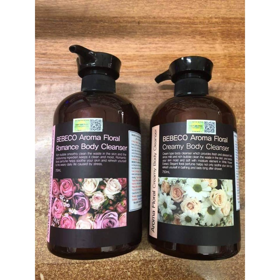 Sữa tắm hương thơm nước hoa BEBECO 750ML