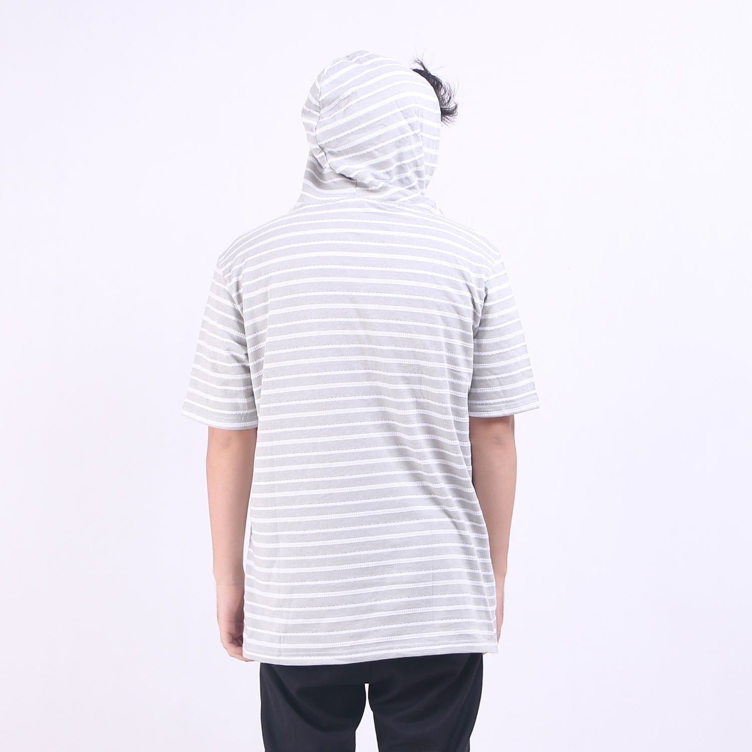 Áo Hoodie Dáng Ngắn Kẻ Sọc Ngang Trẻ Trung Năng Động Hợp Thời Trang