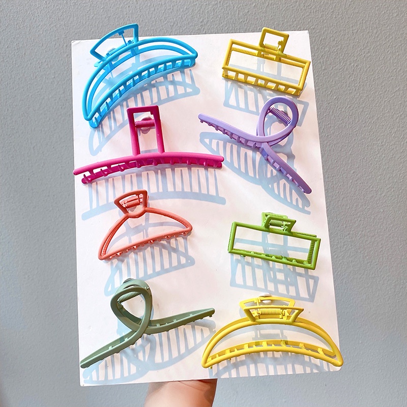 Kẹp Tóc Kim Loại Nhiều Màu Sắc Kiểu Dáng Hình Học Phong Cách Hàn Quốc Thời Trang