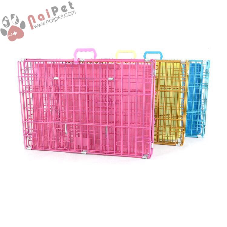 Lồng Sắt Lồng Gấp Gọn Sơn Tĩnh Điện Hàng Cao Cấp Xuất Khẩu Size M 60x42x45cm