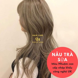 Thuốc Nhuộm Tóc màu nâu trà sữa, màu xám nâu - Hair Care Q4