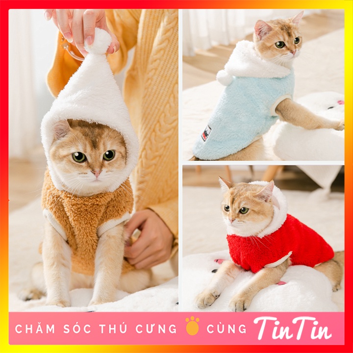 Áo Cho Chó Mèo Chất Lông Dáng Hoodie - Áo Cho Thú Cưng #Tintin Pet Store