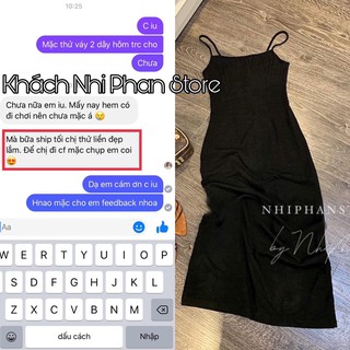 Váy body 2 dây dáng dài siêu tôn dáng