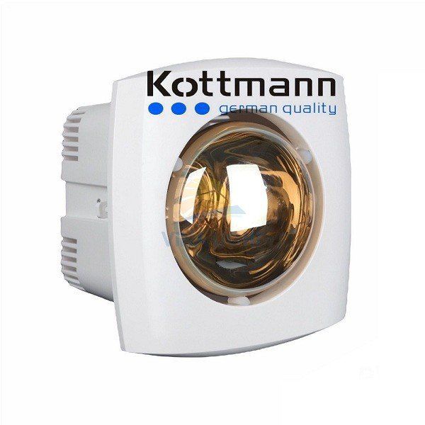 Đèn sưởi âm trần 1 bóng Kottman K1A dùng công tắc - Bảo hành 3 năm