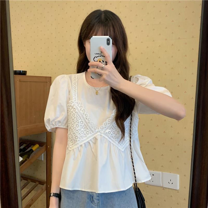 Áo thun ngắn tay hai lớp thời trang cho nữ