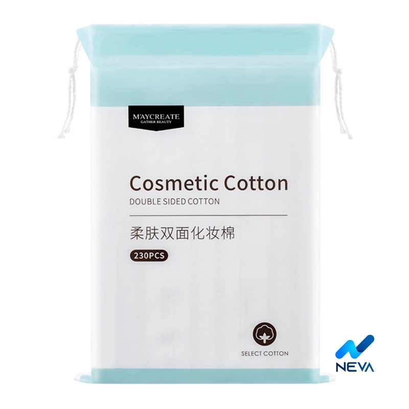 Bông Tẩy Trang M'aycreate Ba Lớp COTTON Mềm Mịn Dai Hàng Nội Địa Trung NEVAP03N ( Túi 230 miếng)