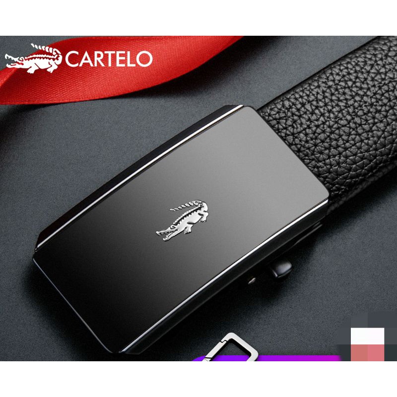 [HÀNG CHÍNH HÃNG] Thắt lưng cá sâu Cartelo cao cấp, thắt lưng nam da bò đẹp