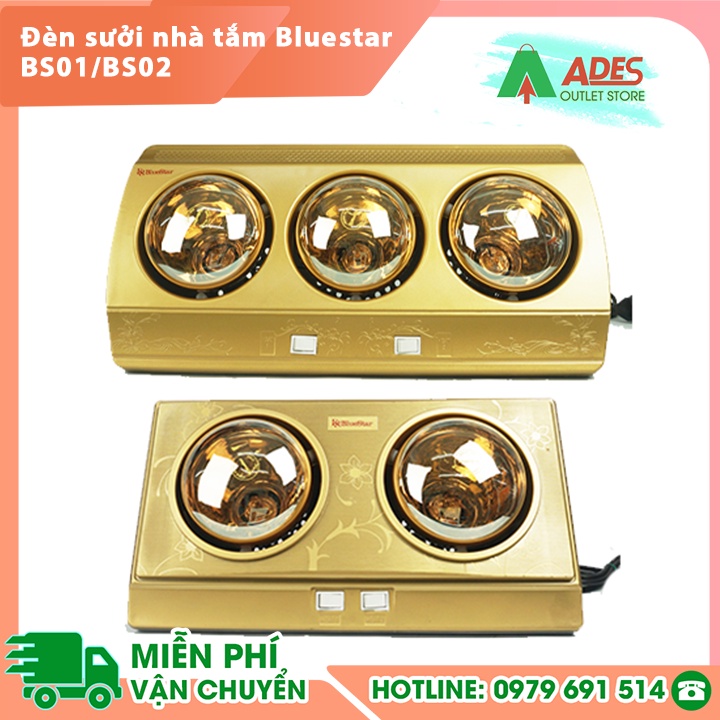 Đèn sưởi nhà tắm Bluestar BS01/BS02 2 bóng và 3 bóng - CHÍNH HÃNG BLUESTONE