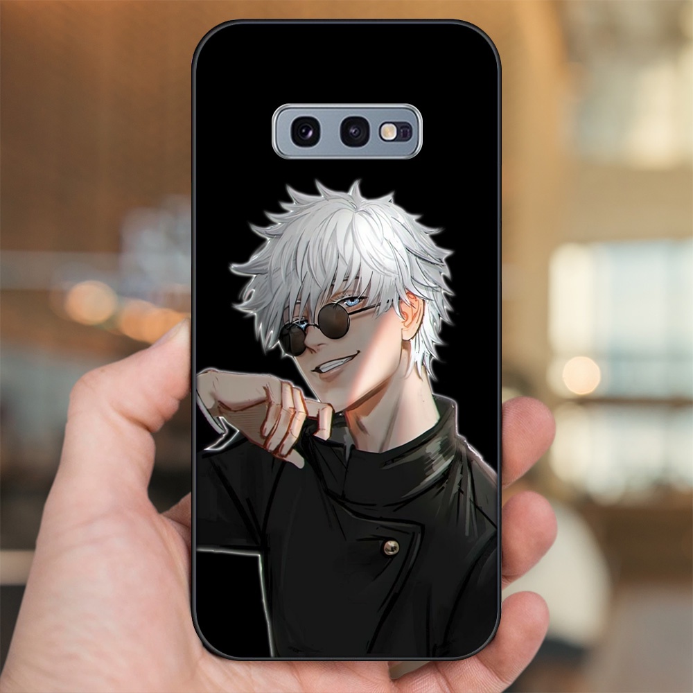 Ốp lưng Samsung S10e viền đen in hình Satoru Jujutsu Kaisen