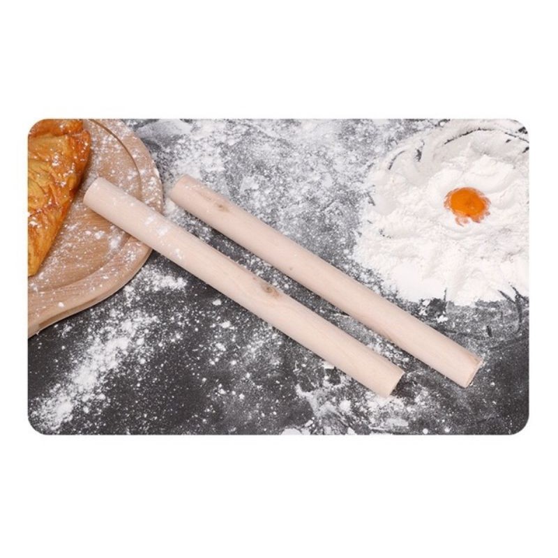 Cán lăn bột bằng gỗ làm bánh loại trơn mịn 28cm