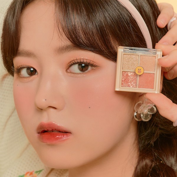 Bảng Phấn Mắt 4 Ô Romand LINE FRIENDS Better Than Eyes Mini Moncosmetics