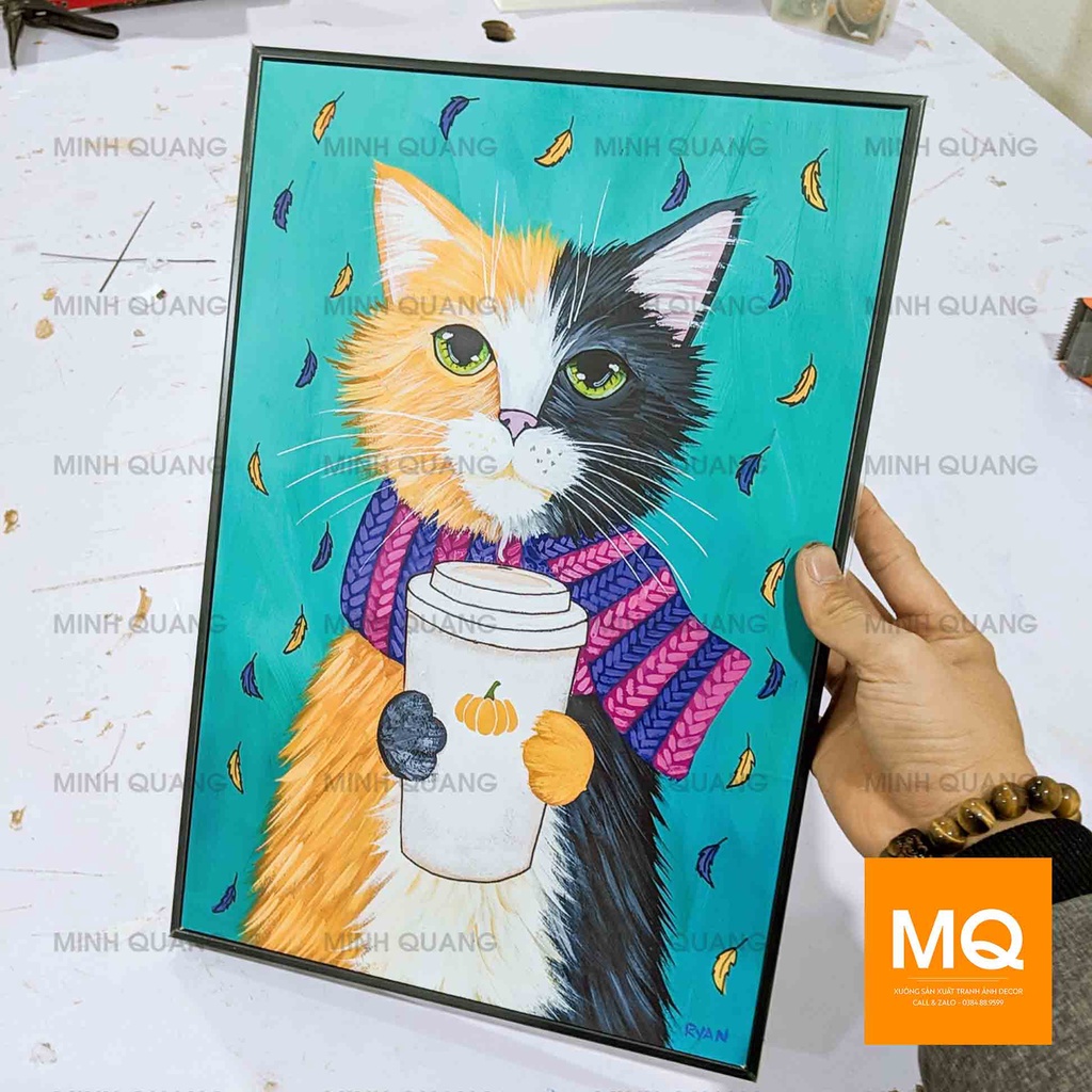 Tranh Treo Tường Slogan In nền giả gỗ Hiện Đại trang trí văn phòng làm việc công ty 30x40cm- Trên Bước Đường Thành Công