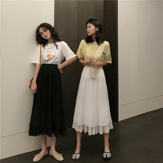 CÓ SẴN || Chân Váy Voan Dập Ly || Ảnh thật
