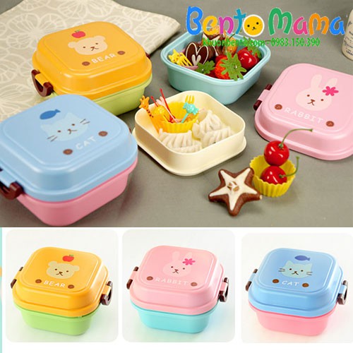 Hộp bento mini vuông hoặc tròn cho bé