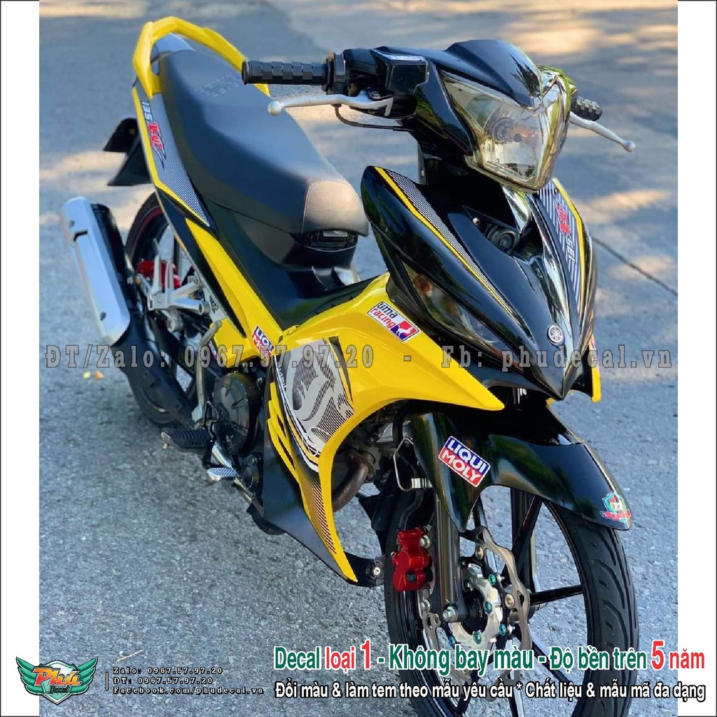 Tem rời xe Exciter 135 LC vàng đen ( Mới ) (A)