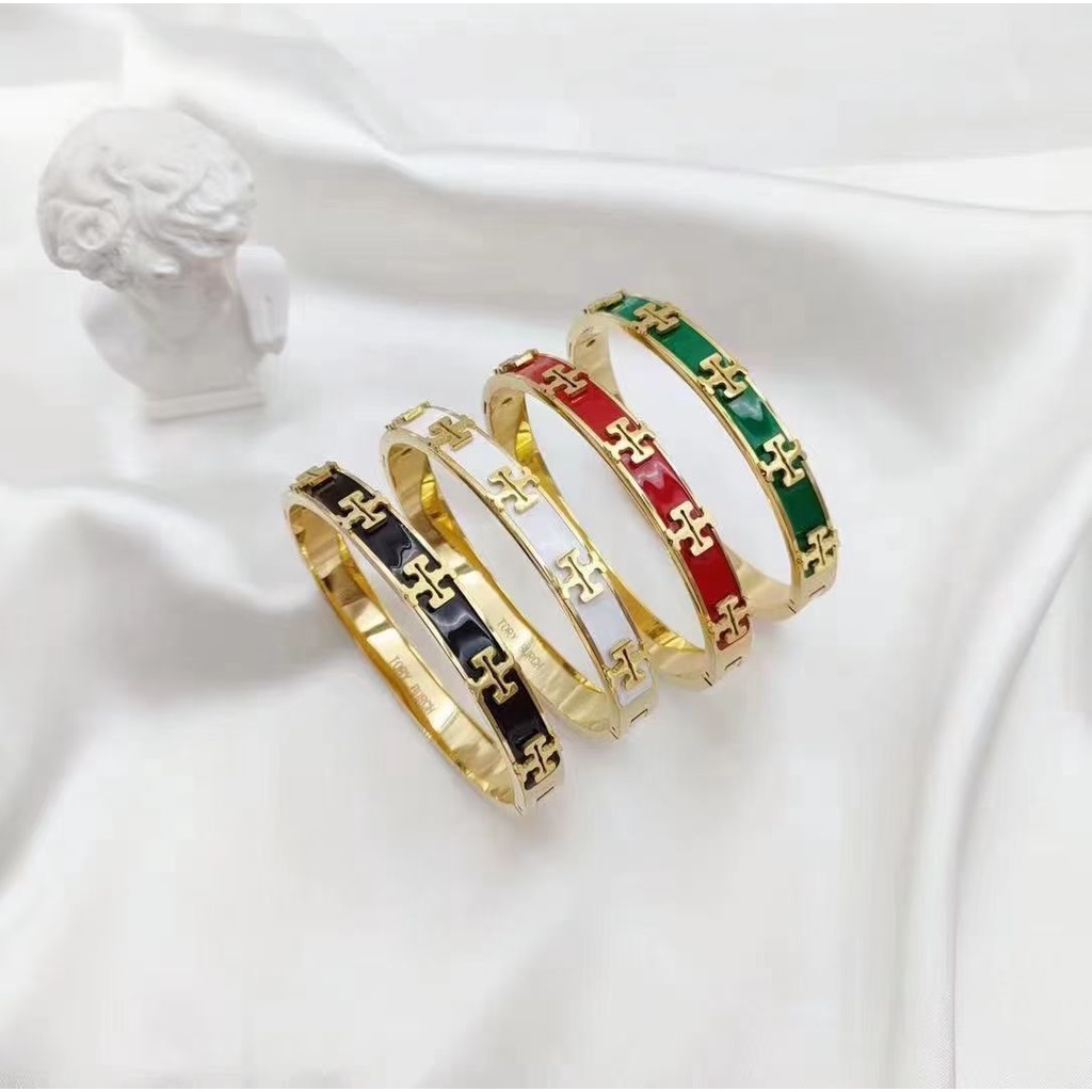 TORY BURCH Vòng Đeo Tay Bằng Thép Titan Thiết Kế Tinh Tế Thời Trang